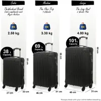 Infinity Leather Harde koffer met zwarte ABS-behuizing en 8 wielen