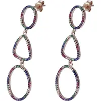 Orphelia 'Aura' Dames 925 Sterling Zilveren Oorbellen - Roze ZO-7461