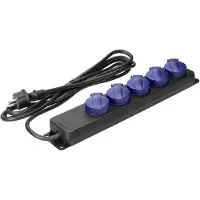 ORNO Heavy-duty stekkerdoos voor buiten - Verlengsnoer 5-voudig - IP44 stof & spatwaterdicht - Kabellengte 3 meter