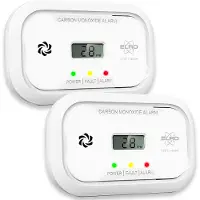 Elro 2-Pack FC5010 Koolmonoxidemelder met 10-jarige batterij en display - CO-melder voldoet aan Europese Norm EN50291