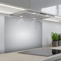KitchenYeah Spatscherm 90x70 cm - Zelfklevende achterwand Zilver - Grijs - Metaal look - Donker - Keuken muurbeschermer - Spatwand fornuis