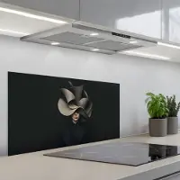 KitchenYeah Spatscherm 80x40 cm - Zelfklevende achterwand Zwarte - Hoed - Vrouw - Keuken muurbeschermer - Spatwand fornuis