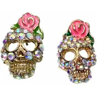 Charme Bijoux Schedel multi strass oorbellen