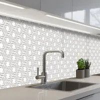 KitchenYeah Keuken achterwand 400x60 cm - Spatscherm zelfklevend Grafisch - Patroon - Modern - Muurbeschermer - Spatwand fornuis