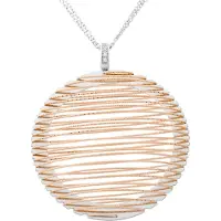 Orphelia 'Zelia' Dames 925 Zilveren Ketting met Hangertje - Zilver/Roos ZK-7180