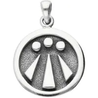 MOOYE ® - Collectie Zilveren Awen de drie lichtstralen kettinghanger