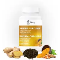 Berg Kurkuma Curcumine met BioPerine – 1350 mg Curcuma Japonica Wortelpoeder & Extract met 10 mg BioPerine – Kruidformule – 60 Capsules