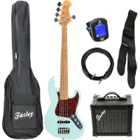 Fazley Basgitaar starterset Sunset Series Jellyfish 5 Sky Blue