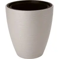 Form-Plastic - Bloempot - Plantenbak met inzet - vorstbestendig - lichtgrijs - Hoogte: 32 cm