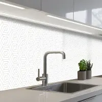 KitchenYeah Keuken achterwand 250x60 cm - Spatscherm zelfklevend Grafisch - Patroon - Modern - Muurbeschermer - Spatwand fornuis
