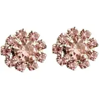 Charme Bijoux Magneet oorbellen Patterson roze strass 15 mm