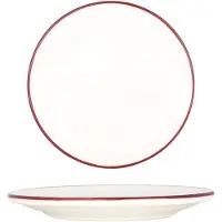 Bonna Dessertbord linea burgundy porselein 17 cm set van 6