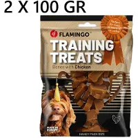 Flamingo training treats - 2 x 100 gr - bones with chicken - = 200 gr