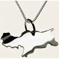 MOOYE ® - Collectie Zilveren Landkaart Zuid Tirol ketting hanger