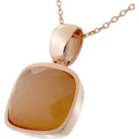 Orphelia 'Isabella' Dames 925 Sterling Zilveren Ketting met Hanger - Roze ZH-7198/OR