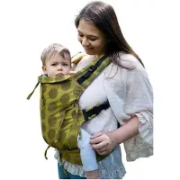 Kinder Hop draagzak Multi Soft Dots katoen geel