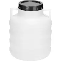 Garronda Regenton 5L kunststof vat levensmiddelcontainer van HDPE voor huis en tuin - GD-0078 Wit