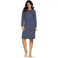 Comtessa Nachthemd 'Lovely Dreams' - Dames Nachtmode - Lange Mouw - Donker Blauw - Maat 48
