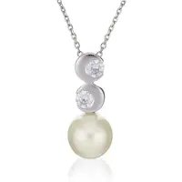 Orphelia Dames 925 Sterling Zilver Hanger met Ketting - Wit ZH-4698