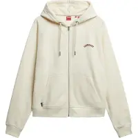 Superdry Sweatvest 'Essential' crème / rood