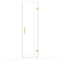 Maxaro Diamond Douchedeur | 60 cm Lichtgoud Helder glas Draaideur
