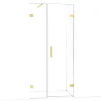 Maxaro Diamond Douchedeur | 95 cm Lichtgoud Helder glas Draaideur