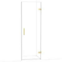 Maxaro Diamond Douchedeur | 70 cm Lichtgoud Helder glas Draaideur