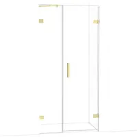 Maxaro Diamond Douchedeur | 95 cm Lichtgoud Helder glas Draaideur
