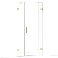 Maxaro Diamond Douchedeur | 95 cm Lichtgoud Helder glas Draaideur