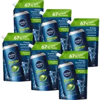 Nivea MEN Energy 3in1 Shower Gel Refill Mannen - Shampoo - Douchegel - Voordeelverpakking 6x 500ml