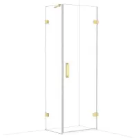 Maxaro Diamond Douchecabine | 70x50 cm Lichtgoud Helder glas Draaideur Rechthoek