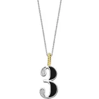 Ti sento Dames Hanger - 925 zilver - Cijfer 3 - Zwart - 6841BL_3