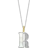 Ti sento Dames Hanger - 925 zilver - Letter R - Parelmoer - 6840MW_R