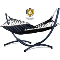 Potenza Hangmat met Standaard en Spreidstok – 2 Persoons - PREMIUM– Stevig – Weerbestendig – Hangmatset – 5 Jaar Garantie – Draagkracht 220 kg – Grande Roma