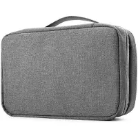 LONGZIMING -Reis Toiletry Bag – Hangende Waterdichte Toilettas met Meerdere Vakken – Opvouwbare en Lichtgewicht Make-up Organizer voor Mannen en Vrouwen (Grijs)