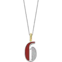 Ti sento Dames Hanger - 925 zilver - Cijfer 6 - Rood - 6841CR_6