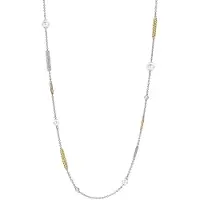 Ti sento Dames Ketting - 925 zilver - Zirkonia met geel verguld - Maat 80 - 34089ZY