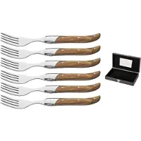 Blackwell Steakvorken Laguiole - Olijfhout - 6 Stuks