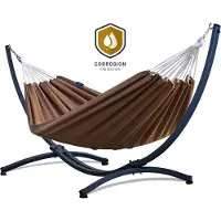 Potenza Hangmat met Standaard 2-Persoons PREMIUM– Stevig – Weerbestendig – Hangmatset – 5 Jaar Garantie – Draagkracht 220 kg – Grande Roma