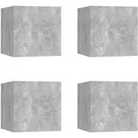 vidaXL Tv-wandmeubelen 4 st 30,5x30x30 cm betongrijs