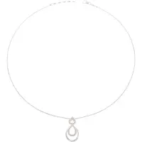 Orphelia 'Amber' Dames 925 Sterling Zilveren Ketting met Hangertje - Zilver ZH-7092