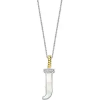 Ti sento Dames Hanger - 925 zilver - Letter J - Parelmoer - 6840MW_J