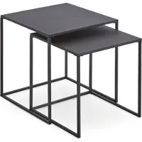 Ebuy24 Karin salontafel inzettafels 2 stuks zwart.