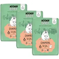 Moomin Baby Eco Wegwerpluiers - 102 stuks - Maat 6 - 12 t/m 24 kg - Absorptie - Anti-allergisch - Pasvorm