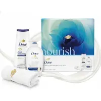 Dove Deeply Nourishing Geschenkset – Douchegel & Handzeep – Verzorgingsset voor Haar & Huid – Cadeauset voor Vrouwen