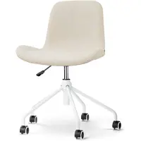 Nolon Nout-Fé bureaustoel cottonbeige - wit onderstel