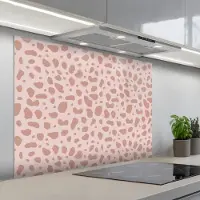KitchenYeah Spatscherm 100x75 cm - Zelfklevende achterwand Nude - Luipaard - Tinten - Keuken muurbeschermer - Spatwand fornuis