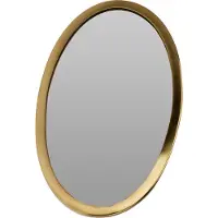 Home & Styling spiegel - ovaal - goud - moderne look - wandspiegel - 15 x 25 cm