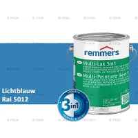 Remmers Multi-Lak 3in1 Lichtblauw – 2,5 Liter - lakverf voor Hout, Metaal en Kunststof