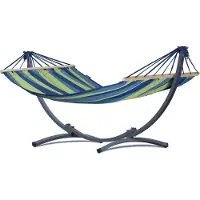 Potenza Hangmat met standaard - 1 persoons - EXTRA STABIEL frame tot 120 kg - Compact